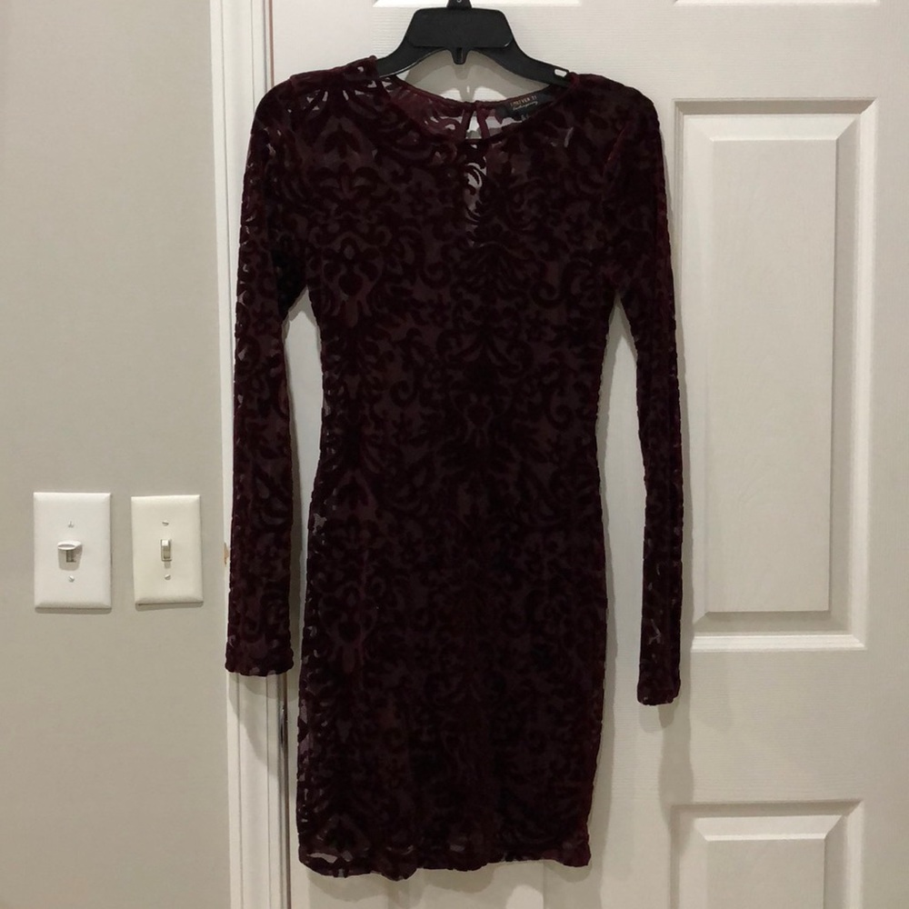 Burgundy dress